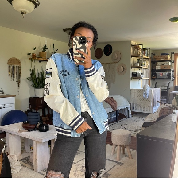 PackSun varsity denim jacket. Size - Picture 1 of 10